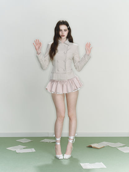 Bow Tailored Jacket (Khaki)