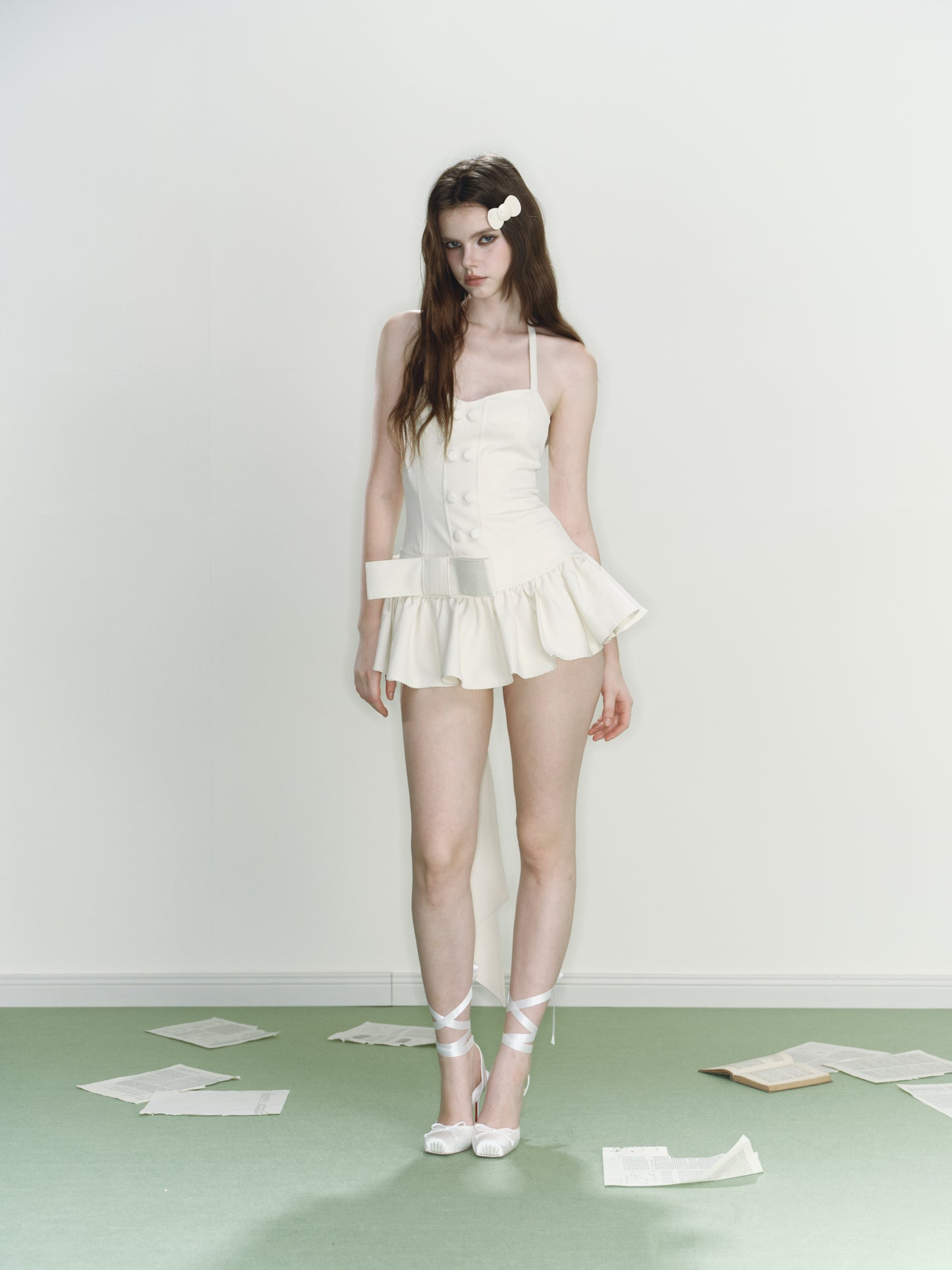 Mist Ribbon Dress (Ivory)