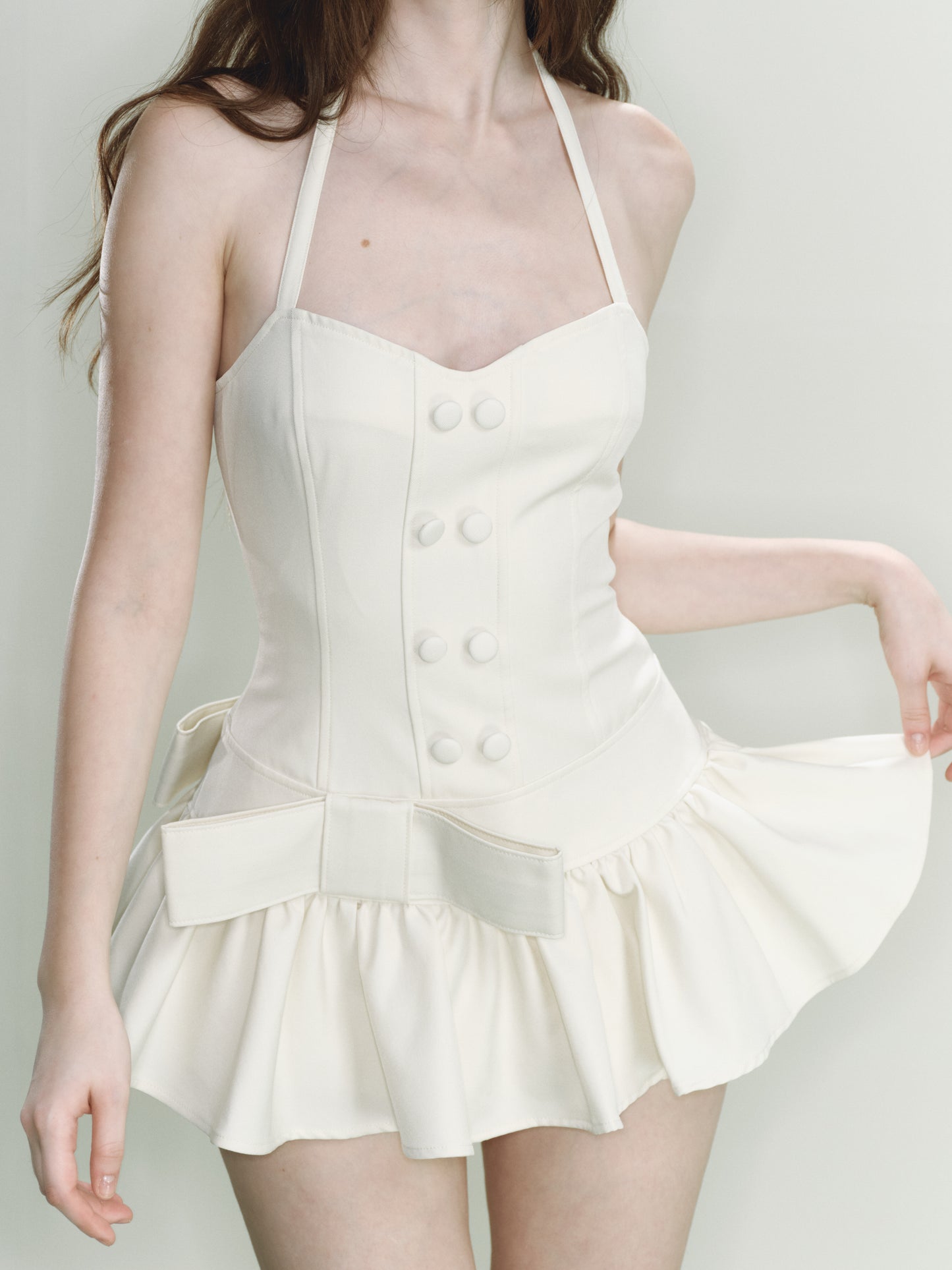 Mist Ribbon Dress (Ivory)