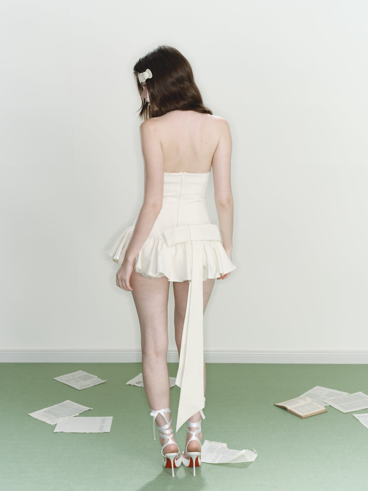 Mist Ribbon Dress (Ivory)