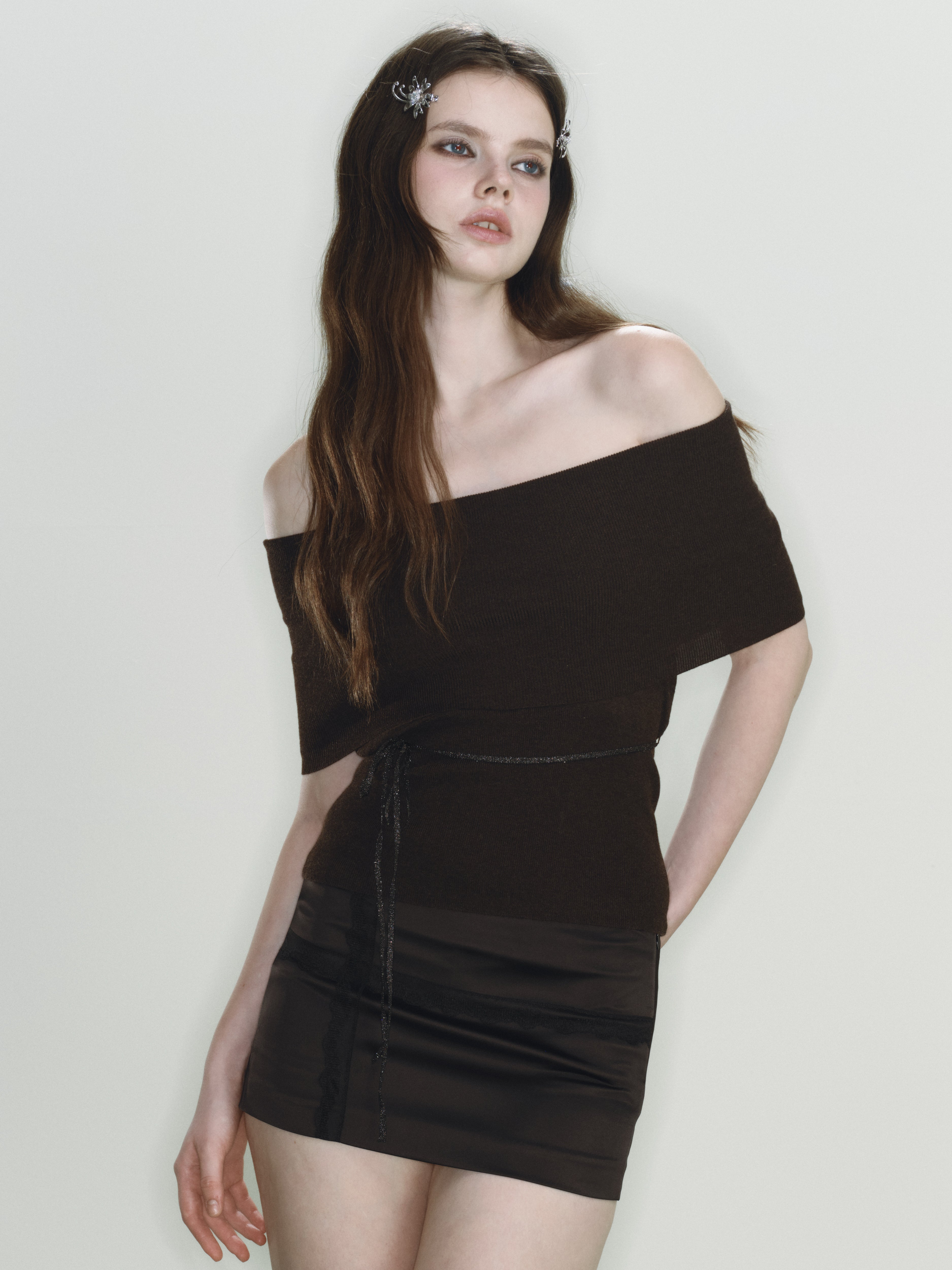 Lune Two-way Knit Top (Black)