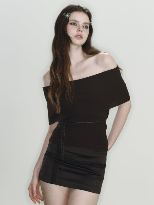 Lune Two-way Knit Top (Black)