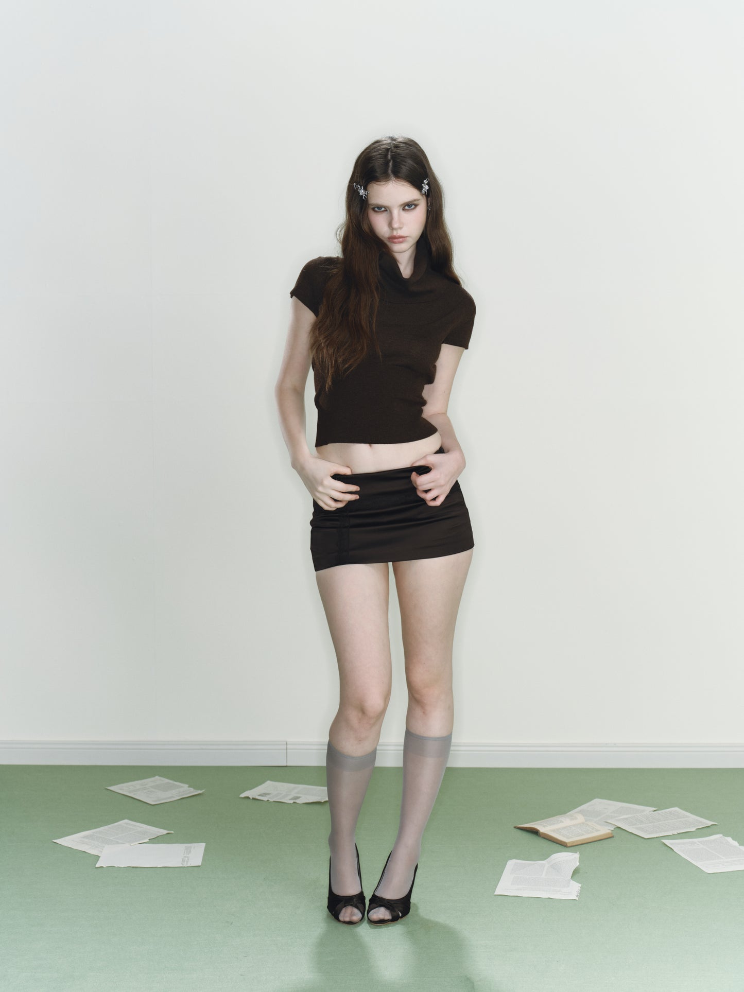 Lune Two-way Knit Top (Black)