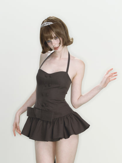 Mist Ribbon Dress (Grey) (SHIPS BY 7/20)