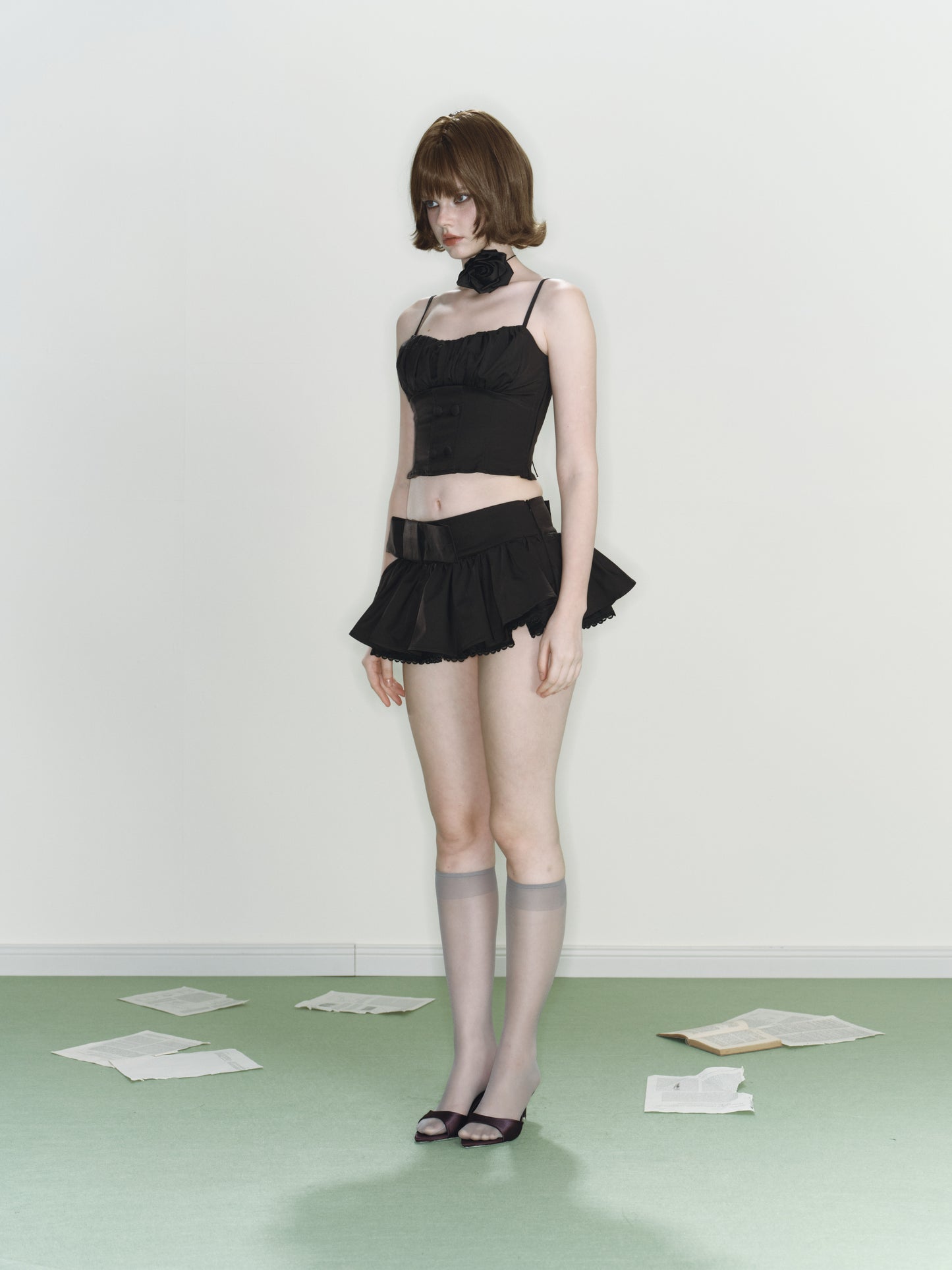 Misty Ribbon Top (Black)