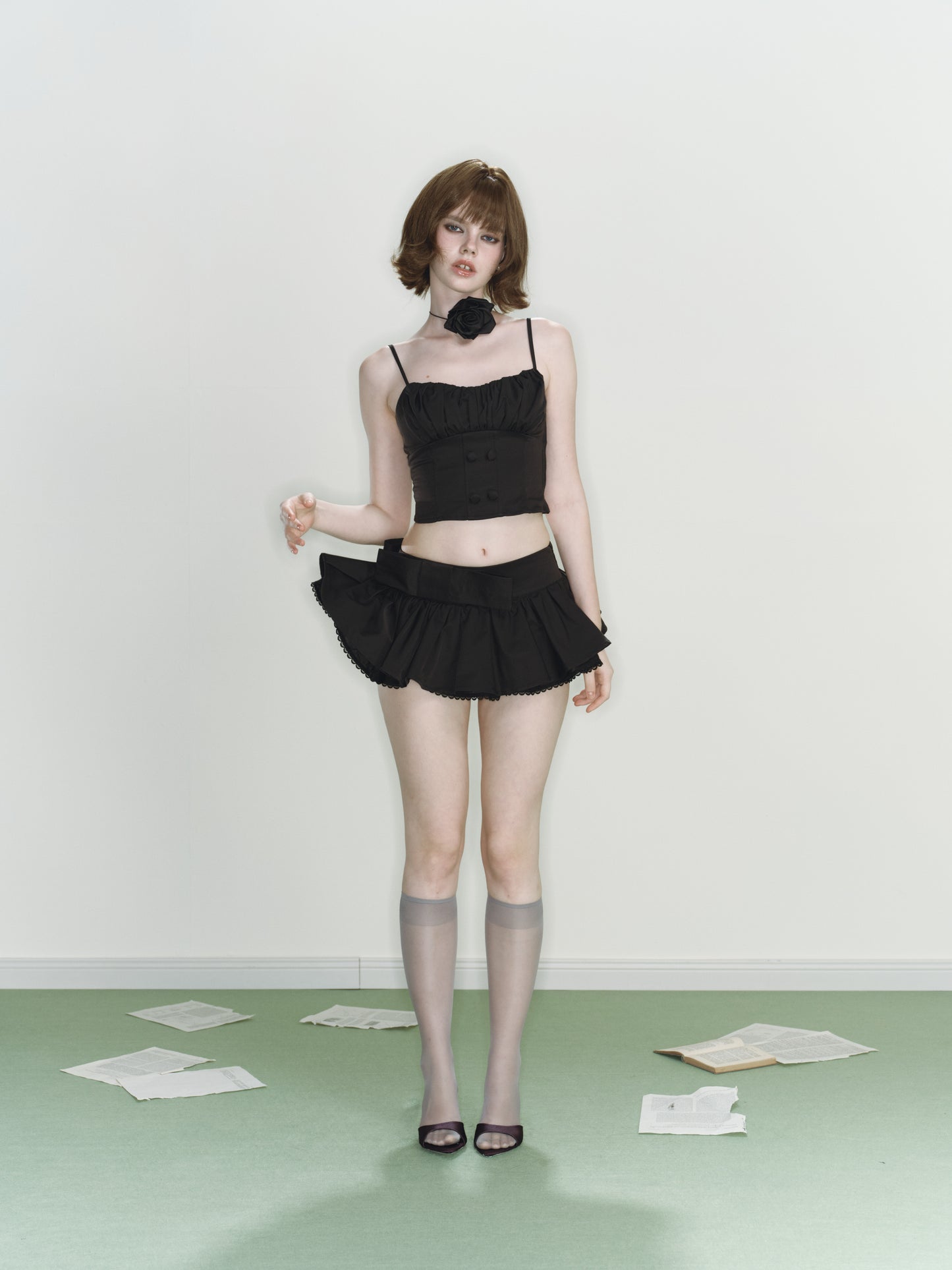 Misty Ribbon Top (Black)