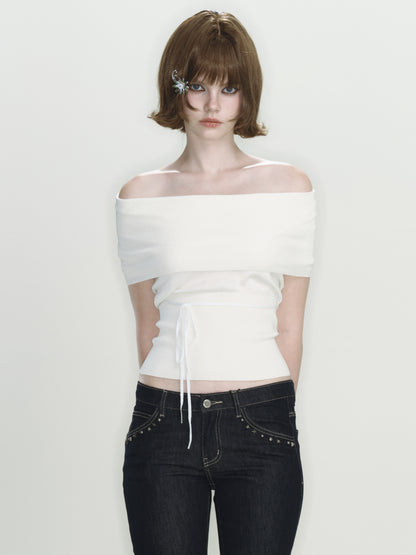 Lune Two-way Knit Top (White)