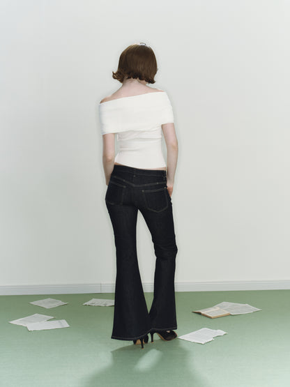 Lune Two-way Knit Top (White)