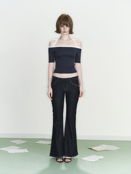 Jinx Knit Top (Navy)