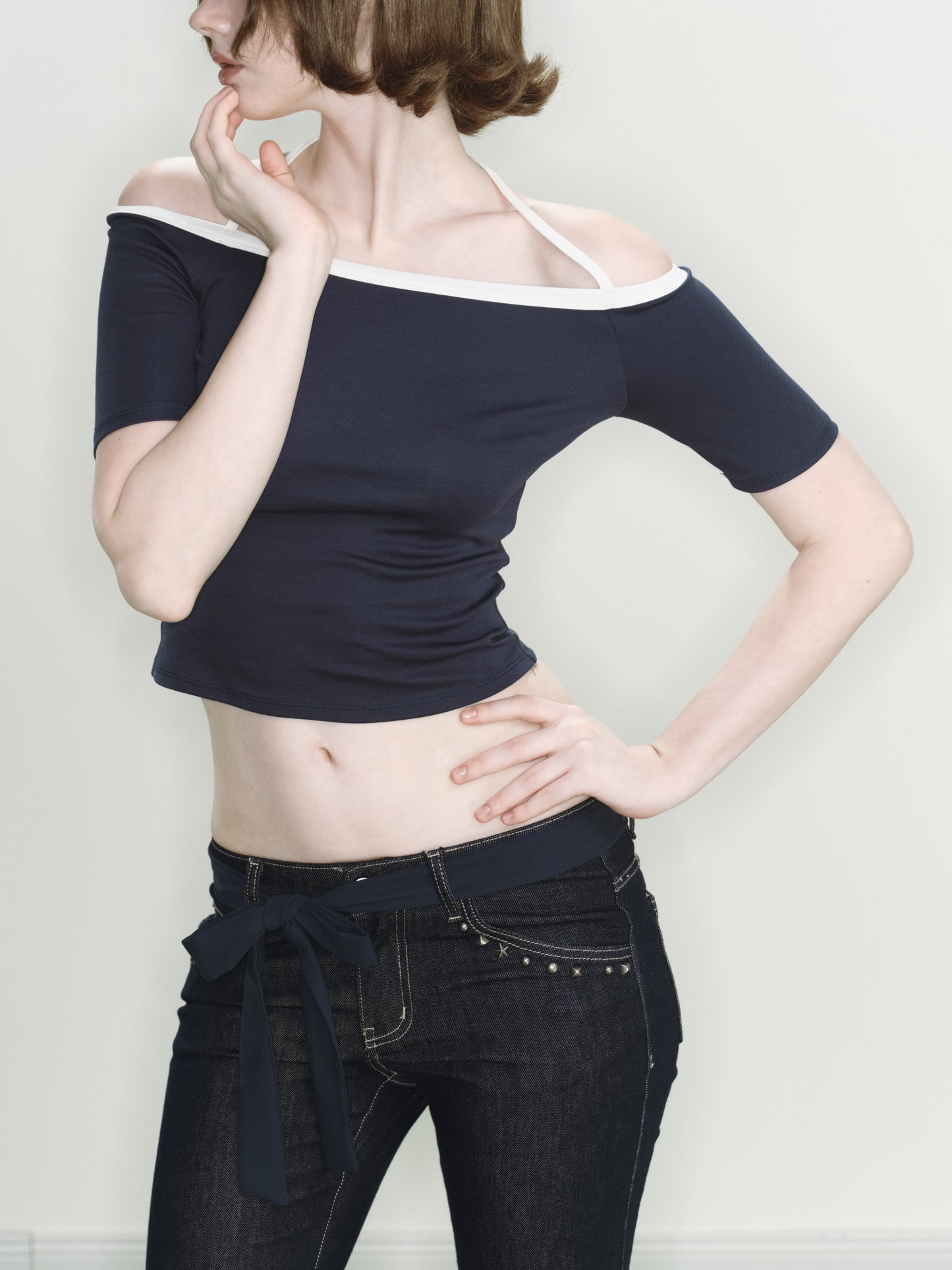 Jinx Knit Top (Navy)