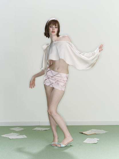 Airy Bow Cape (White)