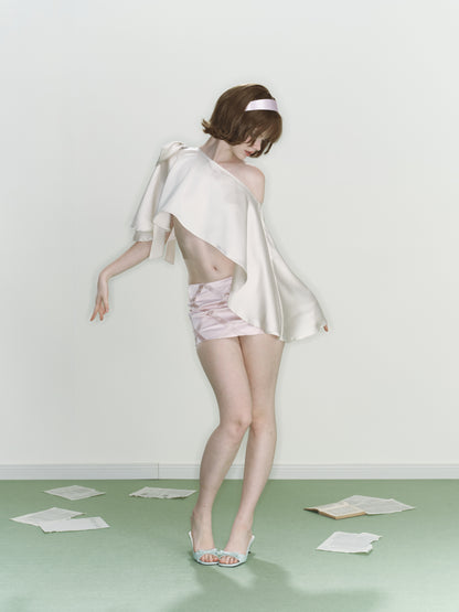 Airy Bow Cape (White)