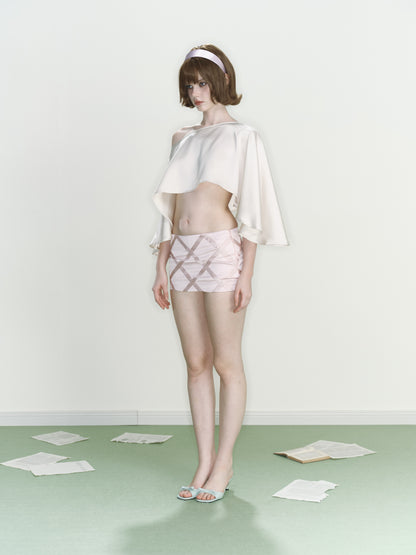 Airy Bow Cape (White)