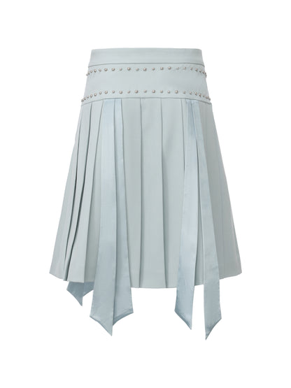 Blue Mist Pleated Skirt