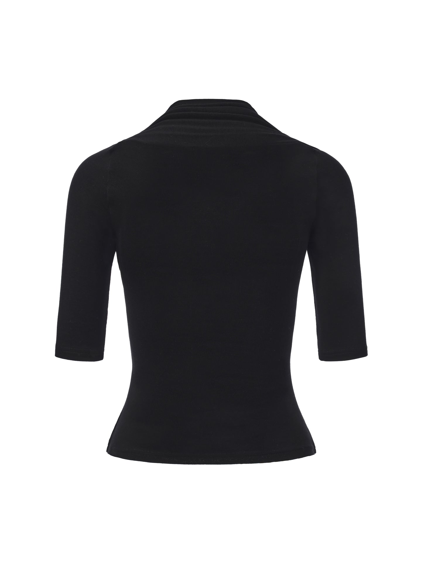 Black Ribbon Knit Top