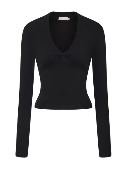 Black Midnight Knit Top