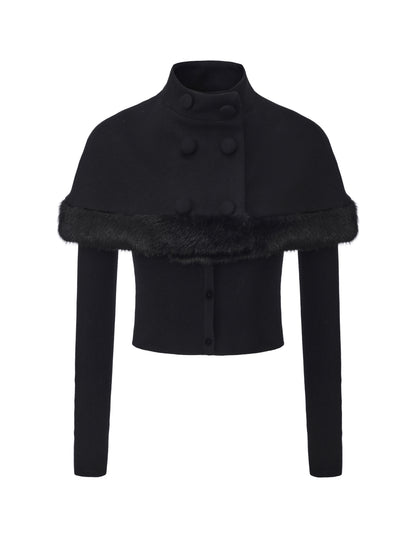 Midnight Fur Cape