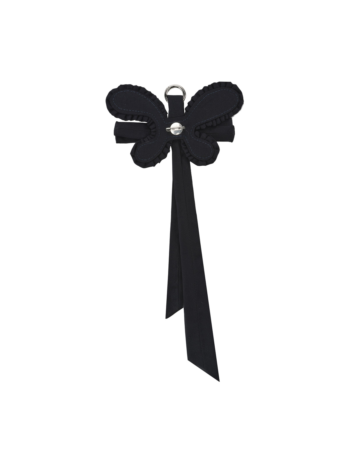 Navy Butterfly Medallion (Bag Charm)